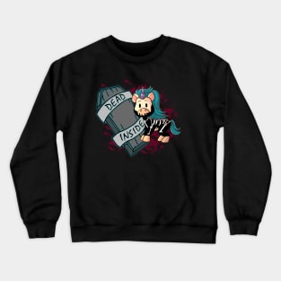 Knarf the Unicorn - Dead Inside - Kawaii Cute Goth Crewneck Sweatshirt